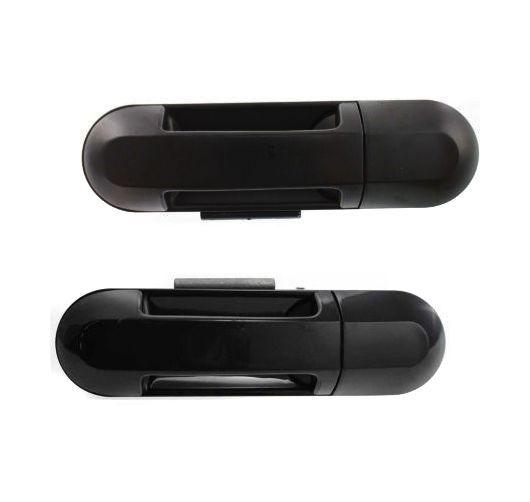 Door handle rear outer outside black smooth pair set for explorer mountaineer