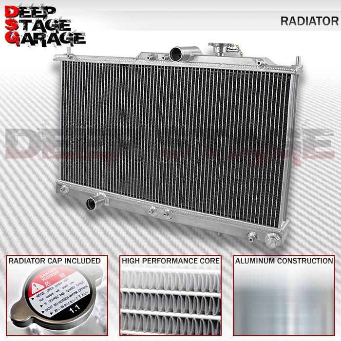 Aluminum racing dual core 2-row radiator 00-05 eclipse gts/stratus/sebring v6