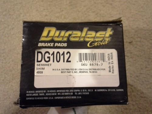 Duralast gold brake pads dg1012