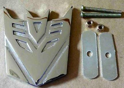 ~ transformers decepticon ~ car truck metal grille emblem badge chrome finished