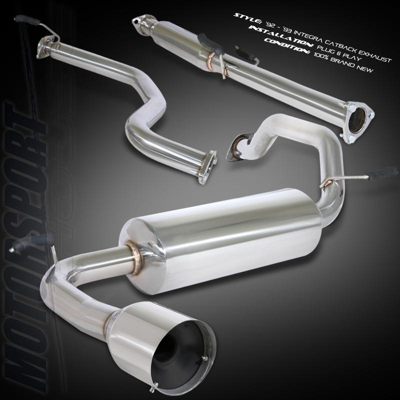 1992 1993 acura integra hatchback 3dr stainless steel catback exhaust system