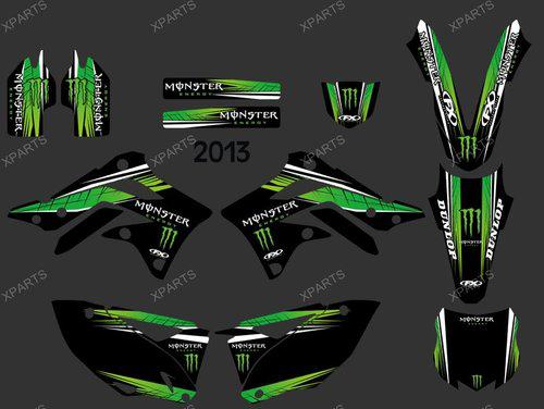 Team graphics & backgrounds decals stickers fit for kawasaki kx450f kxf450 2013