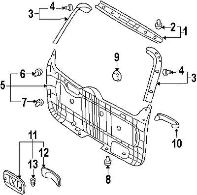 Kia kky0668865bqw genuine oem factory original lower trim panel lower retainer