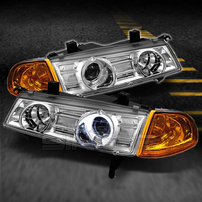 92-96 honda prelude halo projector headlights+jdm amber corner parking lights