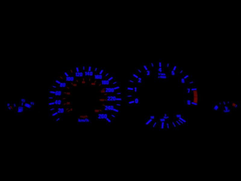 Bmw e30 m3 eu 82-94 plasma glow cluster dashboard gauges speedo dials 260 kmh wb