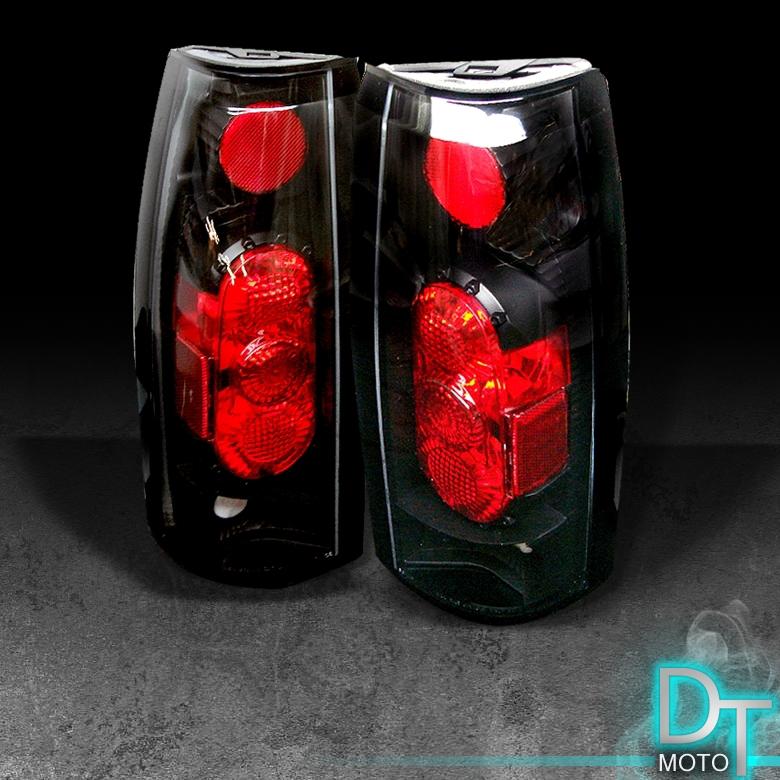 88-98 chevy/gmc c/k c10 silverado sierra suburban tahoe black euro tail lights