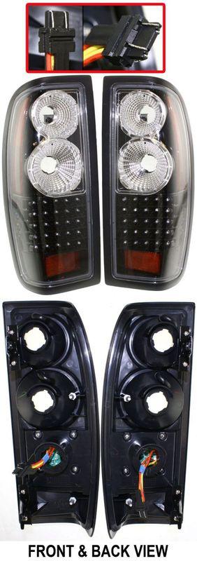 Led clear tail light brake lamp rear lens/housing pair set driver/passenger side