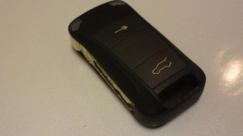 2004-08 cayenne keyless entry remote flip blade oem fcc id:kr55wk45022