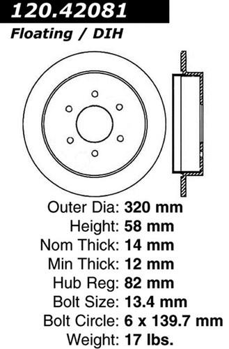 Centric-power slot 127.42081l stoptech sport rotors armada pathfinder qx56 titan