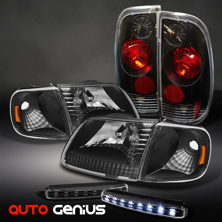 99-03 f150, 97-99 f250ld black headlights + altezza tail lights + daytime led