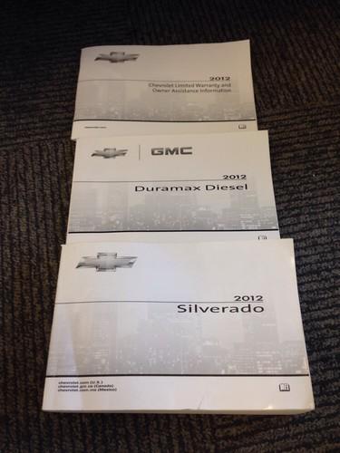 2012 chevrolet silverado diesel 2500 3500 hd factory owners manual set