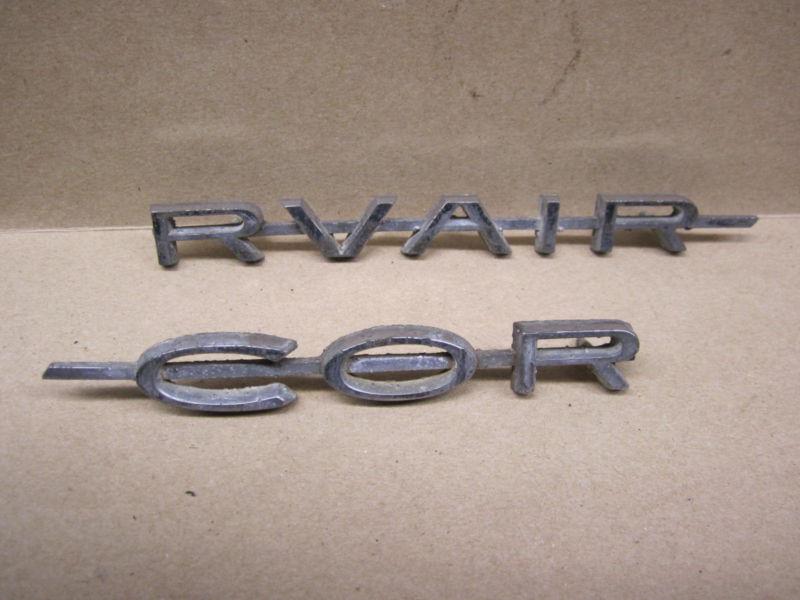 Chevy chevrolet corvair emblem ornament " corvair "  - in 2 pieces