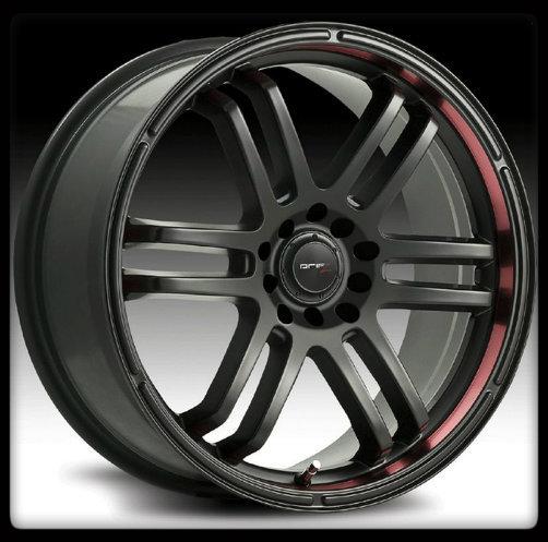 20" x 8.5" drifz fx 207b 5x4.5/120 mdx zdx corvette camaro 10+ black wheels rims