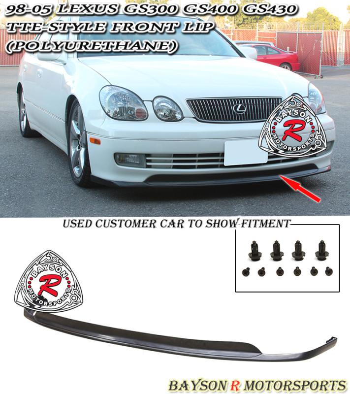 98-05 lexus gs300/gs400/gs430 tte style front bumper lip (urethane)