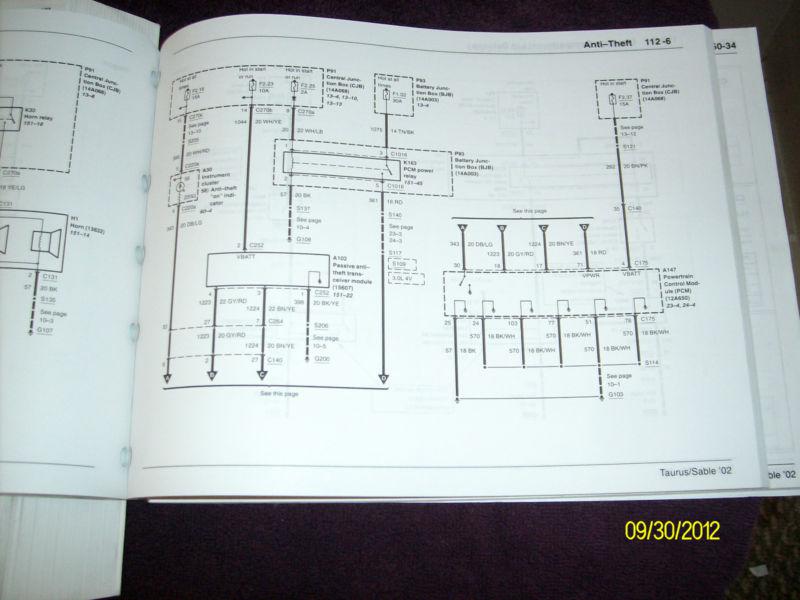 Purchase 2002 Ford Taurus Sable Ford service repair manual set of 2