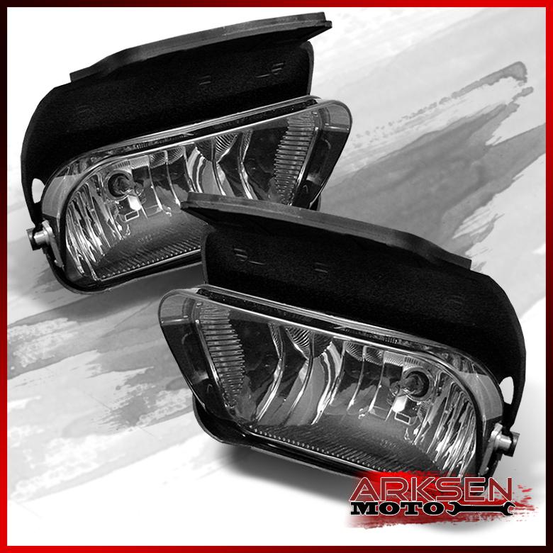 Smoked 03-06 silverado 04-06 avalanche driving bumper fog lights+bulbs set pair