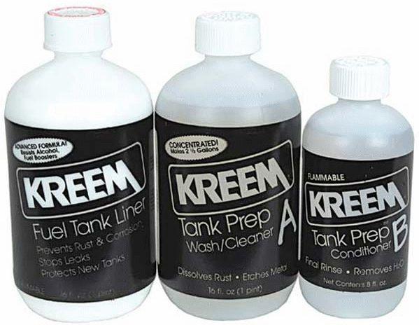 Kreem motorcycle fuel gas tank sealer liner combo for 2.5 gallon tanks kr004 kit