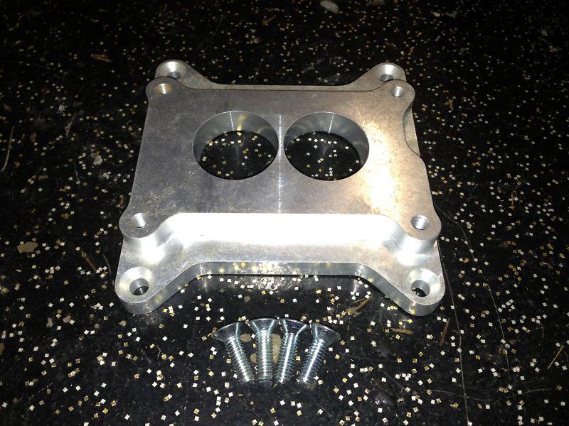 Billet 4412 holley 500 2 barrel bbl to quadrajet q-jet carb spacer adapter rare