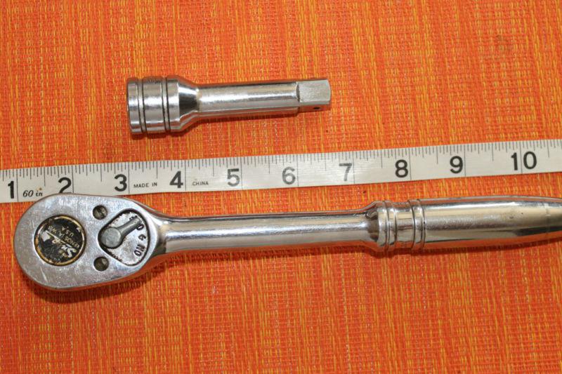 Snap on 1/2 in drive ratchet s710, plus extension sx3 made in usa  