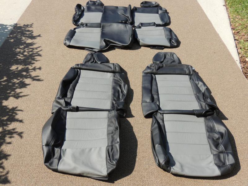 Jeep wrangler unlimited 4 door leather interior seat covers seats 2011 2012 b/g