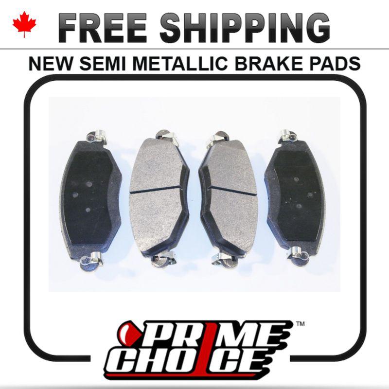 New premium complete set of front metallic disc brake pads with shims