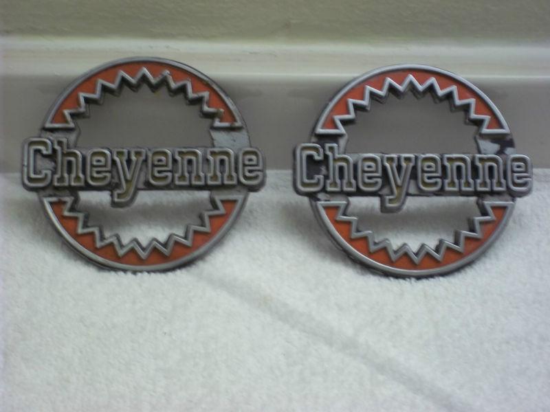 1973-74-75-76-77-78-79-80 chevrolet truck cheyenne quarter emblem set blazer k5 