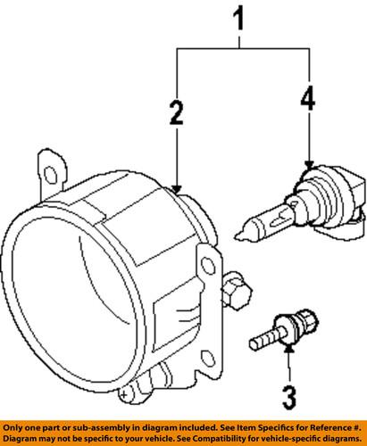 Mitsubishi oem 8321a466 fog light-fog lamp assembly