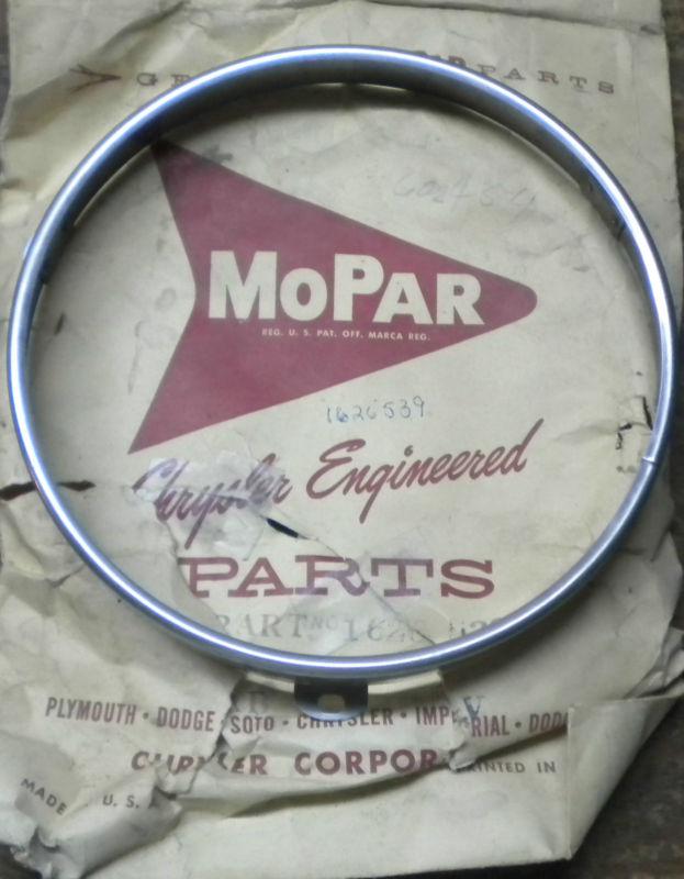 Nos mopar headlight trim ring 1955 1956 1957 plymouth dodge chrysler #1626539