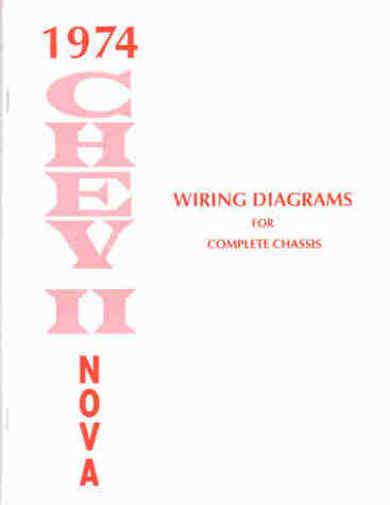 Complete 1974 chevy ii & nova wiring schematic diagrams manual 74