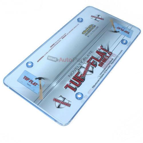 Blue tinted license plate tag frame cover shield protector for auto-car-truck