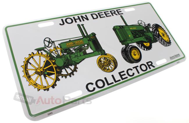 New!!! john deere license plate aluminum stamped embossed metal collector tag