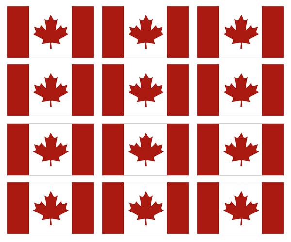 Canada flag decal 12 2"x1.2" canadian vinyl hard hat helmet sticker zu1