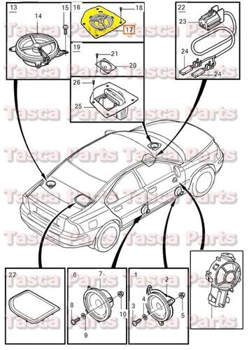 Brand new oem front center dashboard loudspeaker 01-07 volvo s60 v70 v70xc