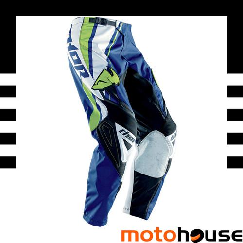 Thor mens phase stripe pants mx offroad dirt motocross navy blue white green 