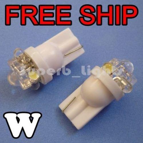 5x 194 168 t10 501 w5w 5-led white wedge car bulb light