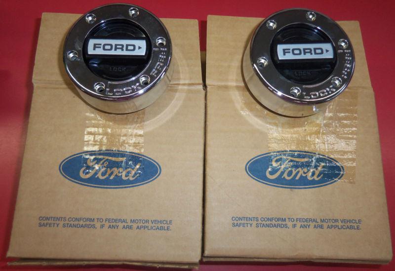 78-86 ford truck bronco nos front lock out hub knobs and caps f150 4x4 ranger `