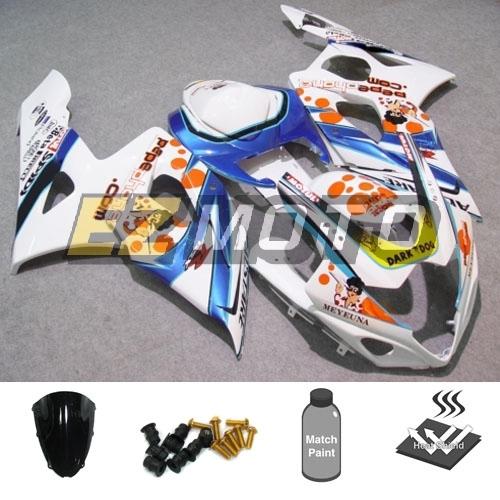 Inj fairing kit pack w/ windscreen & bolts for suzuki gsxr 1000 k5 2005 2006 aj