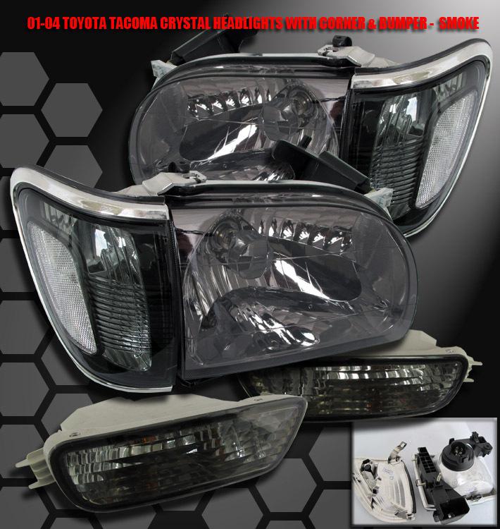 2001-2004 tacoma smoke oe head lights +bumper 2002 2003