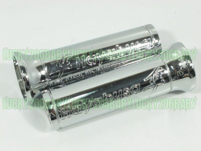 Billet chrome aluminum hand grips for suzuki gsx1300r 99-07