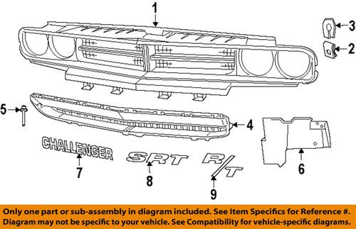 Dodge oem 5030355ab grille-emblem badge nameplate