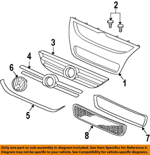 Volkswagen oem 7l6853653h9b9 grille-upper grille