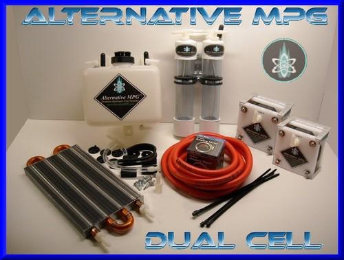 Hydrogen generator dual dry cell hho fuel system - full kit