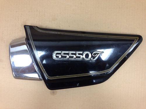 Left side cover black gold penstripe 1981 suzuki gs550t gs 550 t