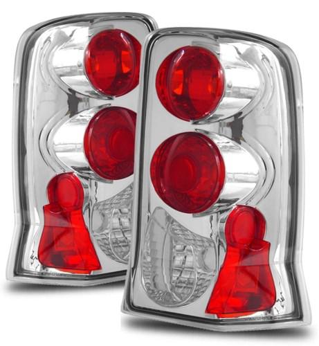 02-06 cadillac escalade euro clear chrome altezza tail lights rear brake lamps