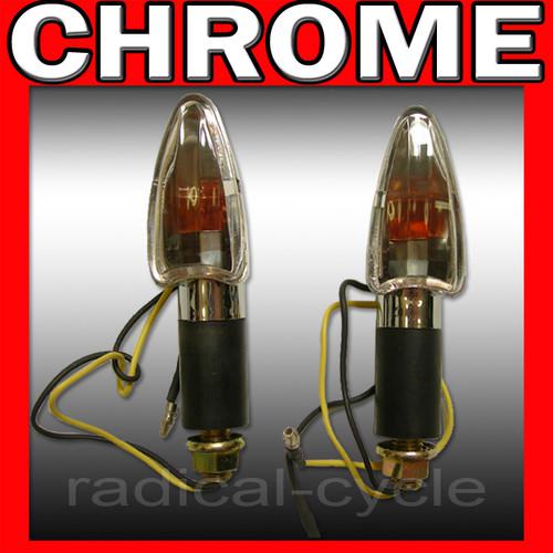 New chrome amber arrow motorcycle turn signals yamaha virago xv1000,1100