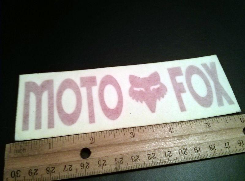 Vintage mx - nos moto x fox die cut decal sticker 70s 80s motocross ahrma