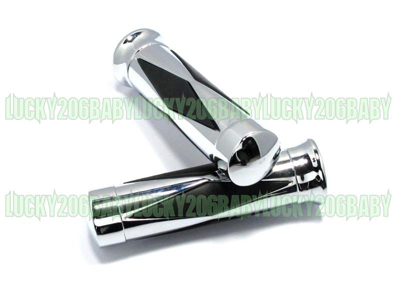 Motorcycle diamond chrome handlebar 1" & 1.25" hand grips