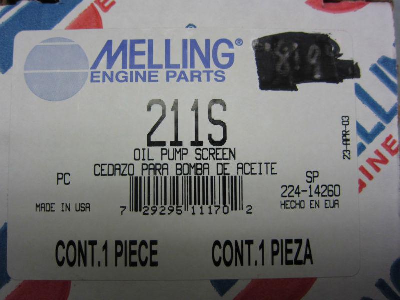 211s melling gm 4.3l v6 oil pump pickup tube