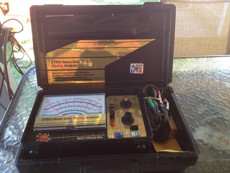 Heavy duty mac tools racing analyzer - analog - et915 + case + manual