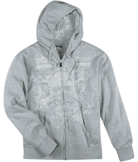 Icon rat hoody mens sweatshirt skull gray m md medium